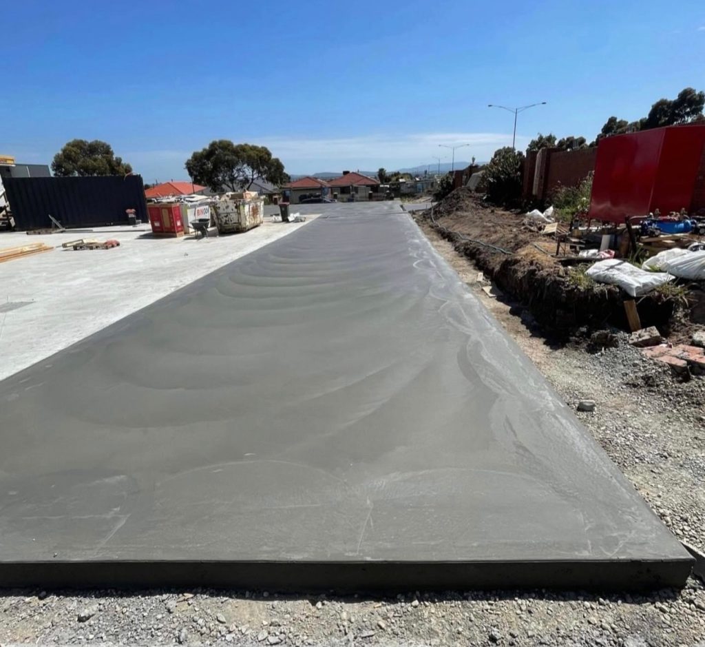 Recent commercial concrete driveways completed by Nupave in 2023