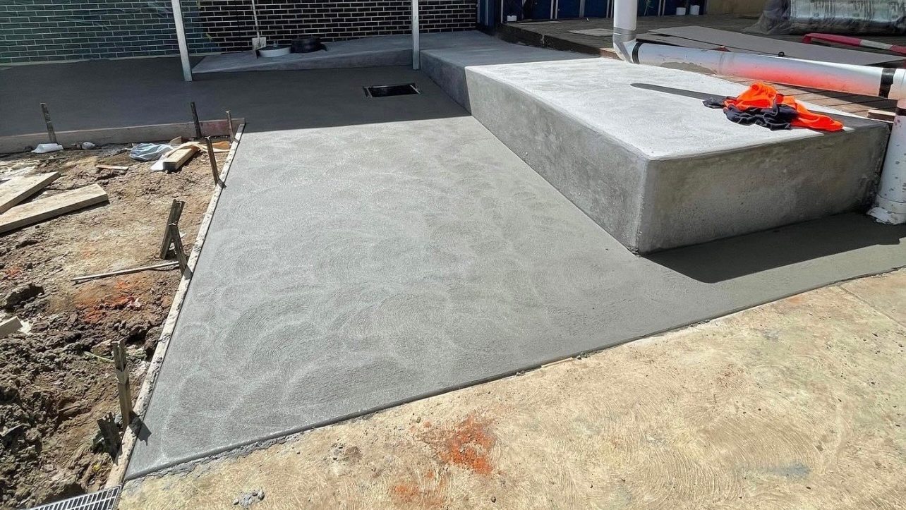 Commercial concrete resurfacing Melbourne Grey