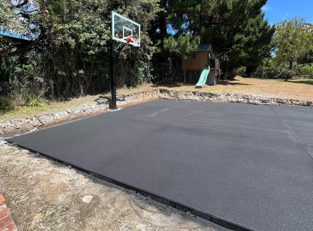 Concrete resurfacing basketball court