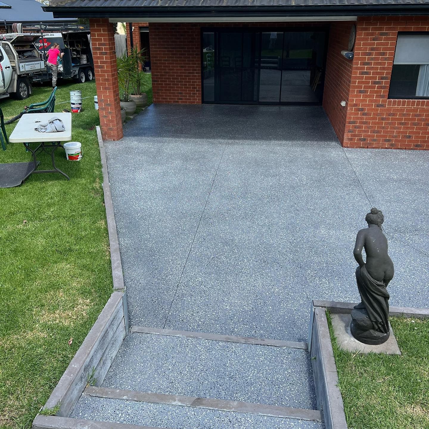 Concrete resurfacing Melbourne patio area